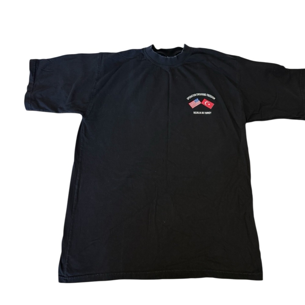Operation Enduring Freedom USA Turkey‎ T-Shirt – Size L – Black- 100% Cotton
